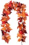DearHouse 2 Pack Fall Garland Maple Leaf Hanging Vine Garland Artificial Autumn Foliage Garland Thanksgiving Decor for Home Wedding.