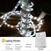 Jnaurb 100ft LED Rope Lights Outdoor, 720 LED Connectable and Flexible Tube Lights with 8 Modes, Waterproof LED Rope Lighting for Garden, Patio, Bedroom, Party, Pool, Indoor Outdoor Xmas Decoration (W