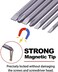 Rocaris 12 Pack 1/4 Inch Hex Shank Long Magnetic Screwdriver Bits Set 4 in Power Tools (SlottedCross Head.