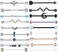 Fanpei 17pcs 14G Stainless Steel Long Industrial Barbell Earrings Cartilage Helix Conch Body Piercing Jewelry (Mix 18pcs.
