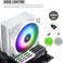 Vetroo V5 White CPU Air Cooler w/ 5 Heat Pipes 120mm PWM Processor Cooler for Intel LGA 1700/1200/115X AMD Ryzen AM4 w/Addressable RGB Lighting Sync.
