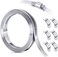 Steelsoft Stainless Steel Hose Clamp System, Custom, Odd Sizes 3''-37''Diameter, 9. 8 FT Band6 Fasteners, Super Easy to Use for Ductwork, Muffler, Pole Mount, Metal Strapping.