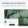 Plugable 4K DisplayPort and HDMI Dual Monitor Adapter for USB 3. 0 and USB-C, Compatible with Windows.