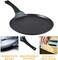 S&middot;KITCHN Crepe Pan Nonstick Die-cast Aluminum Non-stick Induction Compatible Flat Tawa Griddle - 12. 6 Inches.