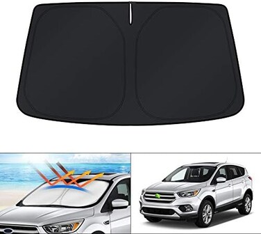 KUST Windshield Sun Shade for 2013 2014 2015 2016 2017 2018 2019 Ford Escape Sunshade Foldable Window Sun Visor Protector Blocks UV Rays Keep Your Car Cooler.