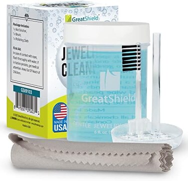 GreatShield Double-Sided Professional Jewelry Cleaning Cloth (2-Pack, 4-Ply Multi-Layer Polishing Cloth 20x28cm, Eco Friendly Pure Cotton for Sterling Silver, Gold, Platinum (Gentle Jewelry Cleaner.