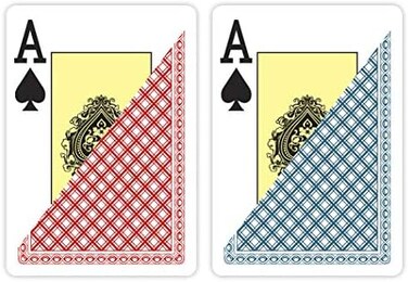 CHIPS and GAMES 2 Decks of Waterproof 100% Plastic Playing Cards, Poker (WideSize, Large (JumboIndex.