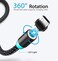Terasako Magnetic Charging Cable 6-Pack [1ft/3ft/3ft/6ft/6ft/10ft], 3 in 1 Nylon Braided Magnetic Phone Charger, Compatible with Micro USB, Type C, iProduct and Most Devices.