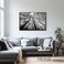 Bgraamiens Puzzle-Forest in Black and White-1000 Pieces Creative Black and White Nature Scenery Hard Puzzle Blue Board Jigsaw Puzzle.
