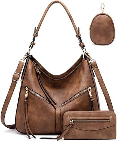 lapsting Hobo Bags for Women Handbags Purse Large Ladies Crossbody Purses Shoulder Bag Boho Designer 3pcs Set Faux Leather.