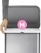 simplehuman Code M 100 Liners, 50% Recycled Custom Fit Bin Bags in Dispenser Packs with Durable Drawstring Tie Handle, 45L, White.