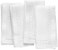 O'lucio Authentique Home Linen Napkins Cloth - White 18 x 18 inch, Set of 4 Linen Hemstitch Dinner Napkins with Embroidered Swiss Dot - Cloth Napkin Washable from French Linen Perfect for Spring, Summ