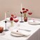 O'lucio Authentique Home Linen Napkins Cloth - White 18 x 18 inch, Set of 4 Linen Hemstitch Dinner Napkins with Embroidered Swiss Dot - Cloth Napkin Washable from French Linen Perfect for Spring, Summ