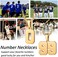 Susook Number Necklaces Personalized Necklaces 18K Gold Plated Initial Number Pendant Stainless Steel Chain Sports Necklaces for Men Women.