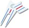Callaway Unisex's Golf 2021 Triple Track Divot Tool, White/Blue/Red, One Size.