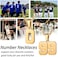 Susook Number Necklaces Personalized Necklaces 18K Gold Plated Initial Number Pendant Stainless Steel Chain Sports Necklaces for Men Women.