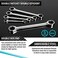 DURATECH Double Box End Ratcheting Wrench Set, SAE, 5-Piece, 5/16" to 7/8", Chrome Vanadium Steel, with EVA Foam Tool Organizer.