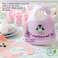 NatureBond Waterproof Baby Bibs, Silicone Weaning Bibs for BabiesToddlers, Set of 2 w/Carry Pouch (Cotton Candy PinkMacaron Lavender.