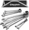 DURATECH SAE, 8-piece,Ratcheting Combination Wrench Set 5/16" to 3/4", Chrome Vanadium Steel, with Carrying Bag.
