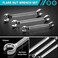 DURATECH Flare Nut Wrench Set, Metric, 3-piece, 10-17mm, Chrome Vanadium Steel, Organizer Pouch Included.