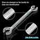 DURATECH Flare Nut Wrench Set, Metric, 3-piece, 10-17mm, Chrome Vanadium Steel, Organizer Pouch Included.