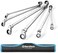 DURATECH Extra Long Flex-Head Ratcheting Wrench Set, Double Box End Wrench Set, 6-Piece, Metric 8-19mm, CR-V Steel, with Pouch.