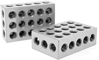 WEN 10457 25 x 50 x 75 mm Steel-Hardened Metric Precision 123 Blocks, Two Pack.