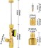 WADEO Valve Core Remover Installer Tool with Dual Size SAE 1/45/16 Port, 20 PCS Valve Cores with Teflon Seal and 10 PCS Brass Nuts, Compatible with R22 R12 R407 R410 R404 R32 R600 A/C.