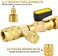 WADEO Valve Core Remover Installer Tool with Dual Size SAE 1/45/16 Port, 20 PCS Valve Cores with Teflon Seal and 10 PCS Brass Nuts, Compatible with R22 R12 R407 R410 R404 R32 R600 A/C.
