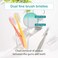 WANGTA Toothbrush 4pcs, Twice as Wide as Regular Brush Head, Wide Toothbrush, Long Brush Head, More Comfortable and Easier Brushing (White Brush.