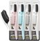 WANGTA Toothbrush 4pcs, Twice as Wide as Regular Brush Head, Wide Toothbrush, Long Brush Head, More Comfortable and Easier Brushing (Black Brush.
