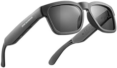 OhO sunshine OhO Bluetooth Sunglasses,Voice Control and Open Ear Style Smart Glasses Listen Music and Calls with Volume UP and Down,Bluetooth 5. 0 Audio Glasses and IP44 Waterproof, unisex-adult.