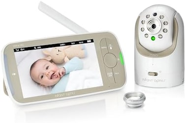 Infant Optics DXR-8 PRO Video Baby Monitor, 720P HD Resolution 5" Display, Patented A. N. R. (Active Noise Reduction, No WiFi, Pan Tilt Zoom, and Interchangeable Lenses.
