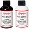 Angelus Brand Acrylic Leather Paint Waterproof 4oz - Flat BlackFlat White Duo.