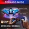 سيارة Force1 Tornado LED للتحكم عن بعد للأطفال - سيارات تحكم عن بعد سريعة ذات وجهين، تقلبات 360 درجة، سيارة حركات بهلوانية خارجية رباعية الدفع للطرق الوعرة، إطارات لجميع التضاريس، بطارية قابلة لإعادة