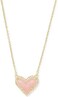 Kendra Scott Ari Heart Adjustable Length Pendant Necklace for Women, Fashion Jewelry.