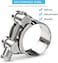 AKIHISA T-Bolt Hose Clamps,304 Stainless Steel Heavy Duty Adjustable Tube Clamps (17-19mm 4pack.