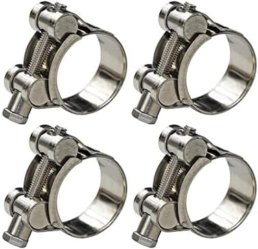 AKIHISA T-Bolt Hose Clamps,304 Stainless Steel Heavy Duty Adjustable Tube Clamps (17-19mm 4pack.