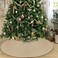 yuboo 48" Burlap Easter Christmas Tree Skirt, Spring Rustic Jute Linen Xmas Tree Skirt for Farmhouse Spring Easter Decorations Ornaments.