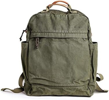Gootium Canvas-Rucksack fr Damen، Vintage-Stil، Reisetasche في الهواء الطلق، lssiger Tagesrucksack، Stoff، Reiverschluss.