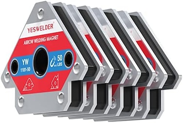 YESWELDER 50 LB Welding Magnet-4 Pieces of Magnetic Welding Holder 50 LBS Holding Power Welding Accessories.