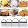 HULISEN Square Biscuit Cutter Set (4 Pieces/ Set, Stainless Steel Cookies Cutter with Handle, Professional Baking Dough Tools (Square.