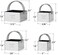 HULISEN Square Biscuit Cutter Set (4 Pieces/ Set, Stainless Steel Cookies Cutter with Handle, Professional Baking Dough Tools (Square.