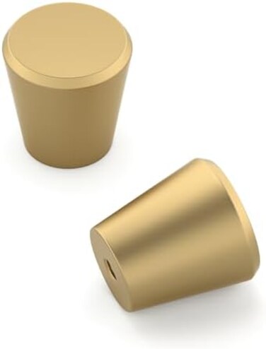 homdiy 10 Pack Brass Cabinet Knobs Gold Knobs for Dresser - Gold Drawer Knobs for Kitchen Cabinets MO745GD.