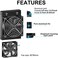 Clyxgs Water Cooling Radiator, 8 Pipe Aluminum Heat Exchanger Radiator with Fan for PC CPU Computer Water Cool System DC12V 80mm Black.