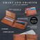BULL GUARD RFID Leather WalletThe Respected Gentlemans Bifold Slim for MenRFID Secure BlockingMen's Full Grain Leather Wallet with Removable Credit Card Holder for Men, cognac brown, 4. 5 (W.