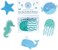 Crafty Critters Non Slip Bathtub Stickers Pack of 10 Under The Sea Creature Decal Treads. Best Adhesive Safety Anti Slip Appliques for Bath Tub and Shower Surfaces for Kids Or Babies.
