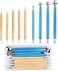 LOKUNN 9 PCS Dotting Tools Ball Styluses with Box, Pen Dotting Tools Set for Rock Painting, Pottery Clay Modeling Embossing Nail Art.