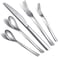 HOMQUEN Brand Silverware Set 20 Pieces, Stainless Steel Flatware Set, Mirror Polish Cutlery Set, Utensil Sets Service Set for 4 (Silver.