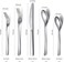 HOMQUEN Brand Silverware Set 20 Pieces, Stainless Steel Flatware Set, Mirror Polish Cutlery Set, Utensil Sets Service Set for 4 (Silver.
